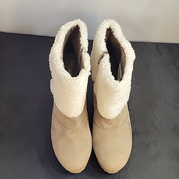 JUICY COUTURE WOMEN"S BUCKLE WEDGE ANKLE BOOTS - Picture 2 of 16